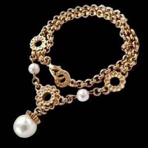 GUY LAROCHE Gold Necklace with Pearl
